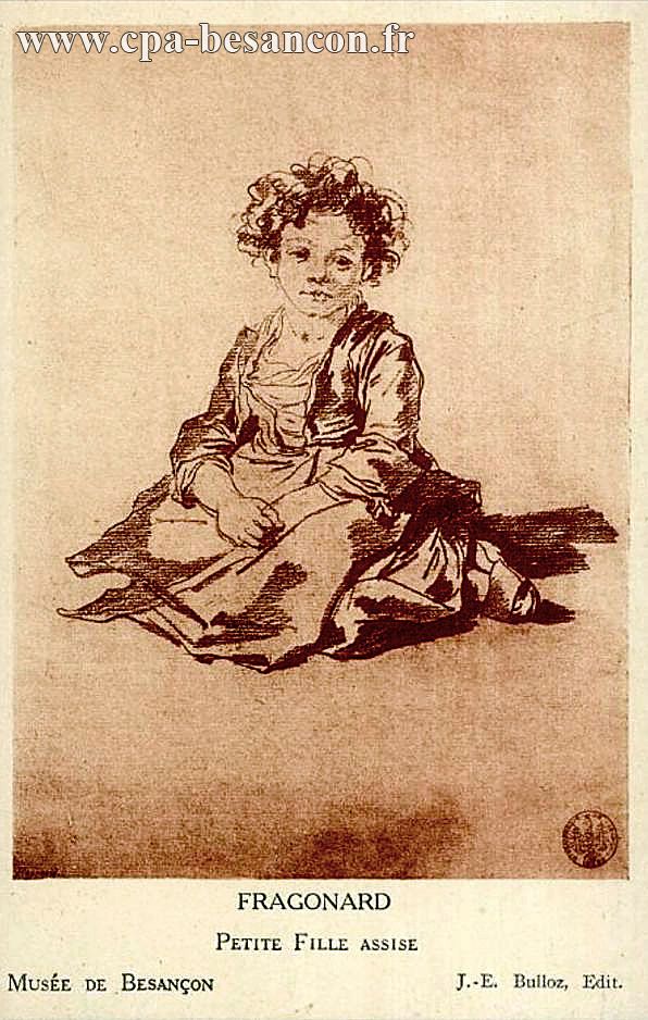 FRAGONARD - PETITE FILLE ASSISE - MUSÉE de BESANÇON